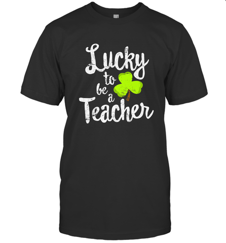 Teacher St. Patrick's Day Shirt, Lucky To Be A Teacher Men's T-Shirt Men's T-Shirt / Black / S Men's T-Shirt - trendytshirts1