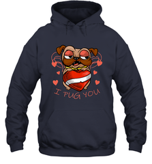 I Pug You Cute Valentines Day Love Heart Pug Dog Valentine Hooded Sweatshirt Hooded Sweatshirt - trendytshirts1