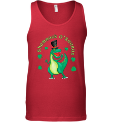 T Rex Dinosaur St. Patrick's Day Irish Funny Men's Tank Top Men's Tank Top - trendytshirts1