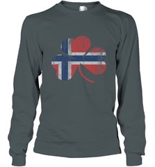 Norwegian Flag Irish Shamrock St Patricks Day Norge Long Sleeve T-Shirt Long Sleeve T-Shirt - trendytshirts1