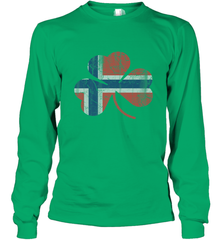 Norwegian Flag Irish Shamrock St Patricks Day Norge Long Sleeve T-Shirt Long Sleeve T-Shirt - trendytshirts1