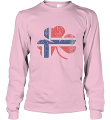 Norwegian Flag Irish Shamrock St Patricks Day Norge Long Sleeve T-Shirt Long Sleeve T-Shirt - trendytshirts1