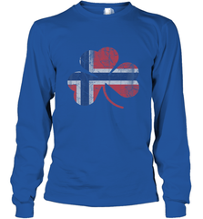 Norwegian Flag Irish Shamrock St Patricks Day Norge Long Sleeve T-Shirt Long Sleeve T-Shirt - trendytshirts1