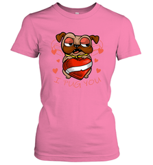 I Pug You Cute Valentines Day Love Heart Pug Dog Valentine Women's T-Shirt Women's T-Shirt - trendytshirts1