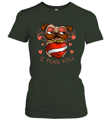 I Pug You Cute Valentines Day Love Heart Pug Dog Valentine Women's T-Shirt Women's T-Shirt - trendytshirts1