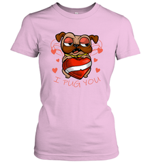 I Pug You Cute Valentines Day Love Heart Pug Dog Valentine Women's T-Shirt Women's T-Shirt - trendytshirts1