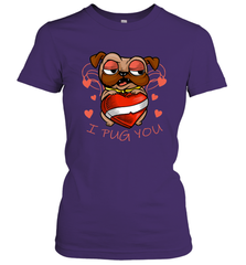 I Pug You Cute Valentines Day Love Heart Pug Dog Valentine Women's T-Shirt Women's T-Shirt - trendytshirts1