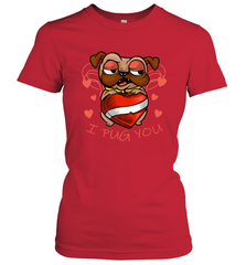 I Pug You Cute Valentines Day Love Heart Pug Dog Valentine Women's T-Shirt Women's T-Shirt - trendytshirts1