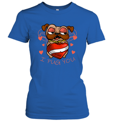 I Pug You Cute Valentines Day Love Heart Pug Dog Valentine Women's T-Shirt Women's T-Shirt - trendytshirts1