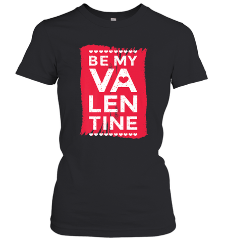 Be My Valentine Cute Quote Women's T-Shirt Women's T-Shirt / Black / S Women's T-Shirt - trendytshirts1