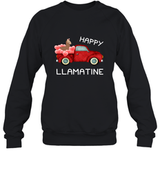 Happy Llamatine funny Valentine Day Llama costume Crewneck Sweatshirt