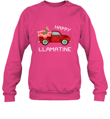 Happy Llamatine funny Valentine Day Llama costume Crewneck Sweatshirt Crewneck Sweatshirt - trendytshirts1