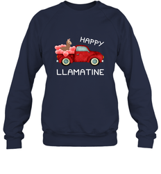 Happy Llamatine funny Valentine Day Llama costume Crewneck Sweatshirt