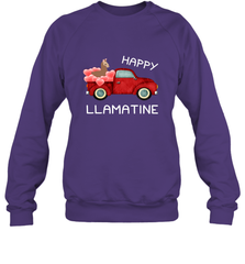 Happy Llamatine funny Valentine Day Llama costume Crewneck Sweatshirt Crewneck Sweatshirt - trendytshirts1