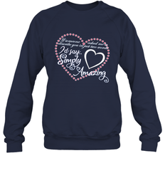 Describe your lover in two words symply amazing Valentine Crewneck Sweatshirt
