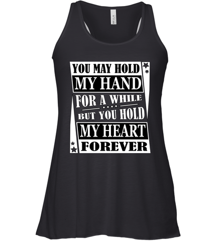 Hold my hand for a while hold my heart forever Valentine Women's Racerback Tank Women's Racerback Tank / Black / XS Women's Racerback Tank - trendytshirts1