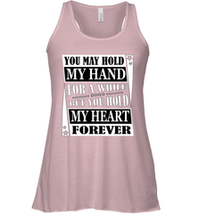 Hold my hand for a while hold my heart forever Valentine Women's Racerback Tank Women's Racerback Tank - trendytshirts1