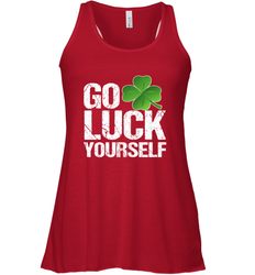 Go Luck Yourself TShirt St. Patrick's Day Women's Racerback Tank