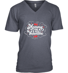 Mommy Is My Valentine's Day Art Graphics Heart Lover Gift Men's V-Neck Men's V-Neck - trendytshirts1