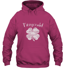 Vintage Fitzgerald Irish Shamrock St Patty's Day Hooded Sweatshirt Hooded Sweatshirt - trendytshirts1
