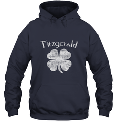 Vintage Fitzgerald Irish Shamrock St Patty's Day Hooded Sweatshirt