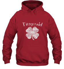 Vintage Fitzgerald Irish Shamrock St Patty's Day Hooded Sweatshirt Hooded Sweatshirt - trendytshirts1