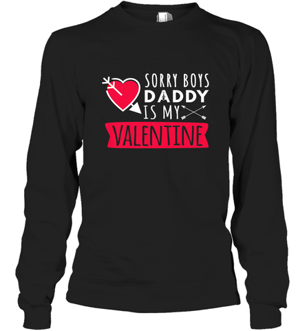 Kids Funny Valentine's Day Present For Your Little Girl, Daughter Long Sleeve T-Shirt Long Sleeve T-Shirt / Black / S Long Sleeve T-Shirt - trendytshirts1