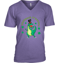 T Rex Dinosaur St. Patrick's Day Irish Funny Men's V-Neck Men's V-Neck - trendytshirts1