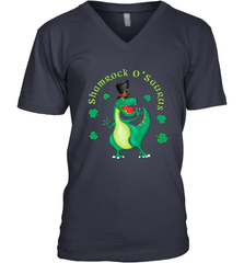 T Rex Dinosaur St. Patrick's Day Irish Funny Men's V-Neck Men's V-Neck - trendytshirts1