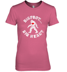 Bigfoot Heart Valentine's Day Lover Art Graphics Great Gift Women's Premium T-Shirt Women's Premium T-Shirt - trendytshirts1