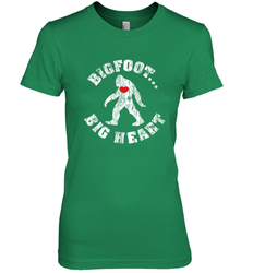 Bigfoot Heart Valentine's Day Lover Art Graphics Great Gift Women's Premium T-Shirt