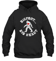 Bigfoot Heart Valentine's Day Lover Art Graphics Great Gift Hooded Sweatshirt Hooded Sweatshirt - trendytshirts1