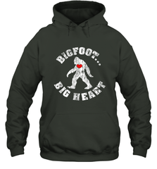 Bigfoot Heart Valentine's Day Lover Art Graphics Great Gift Hooded Sweatshirt Hooded Sweatshirt - trendytshirts1