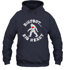 Bigfoot Heart Valentine's Day Lover Art Graphics Great Gift Hooded Sweatshirt Hooded Sweatshirt - trendytshirts1