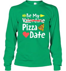Be My Pizza Date Funny Valentines Day Pun Italian Food Joke Long Sleeve T-Shirt Long Sleeve T-Shirt - trendytshirts1