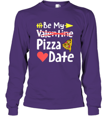 Be My Pizza Date Funny Valentines Day Pun Italian Food Joke Long Sleeve T-Shirt Long Sleeve T-Shirt - trendytshirts1