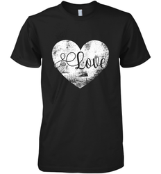 Love Valentines Day Heart Vintage Gift For Men Women Men's Premium T-Shirt
