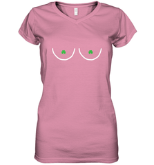 Boob St Patricks Day Nips Feminist Funny Fitted Women's V-Neck T-Shirt Women's V-Neck T-Shirt - trendytshirts1