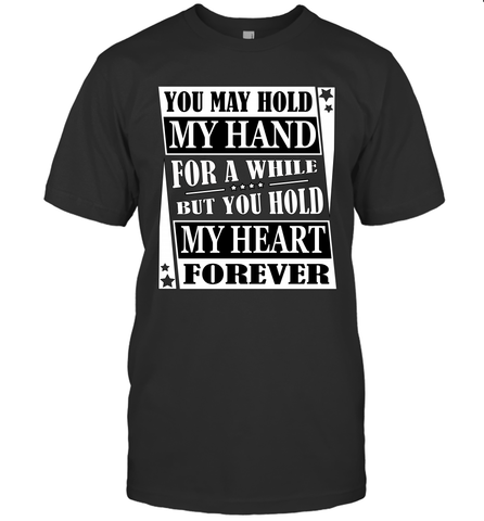 Hold my hand for a while hold my heart forever Valentine Men's T-Shirt Men's T-Shirt / Black / S Men's T-Shirt - trendytshirts1
