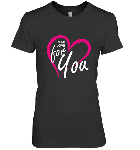 Pink Heart Valentine's Day Gifts Boyfriend Girlfriend Love Women's Premium T-Shirt Women's Premium T-Shirt / Black / XS Women's Premium T-Shirt - trendytshirts1