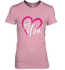Pink Heart Valentine's Day Gifts Boyfriend Girlfriend Love Women's Premium T-Shirt Women's Premium T-Shirt - trendytshirts1