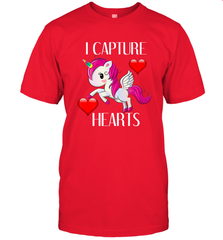 Girls Valentine's Day Unicorn I Capture Hearts Kids Gift Men's T-Shirt Men's T-Shirt - trendytshirts1