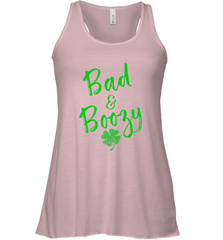 Bad and Boozy , St Patricks Day Beer Drinking Women's Racerback Tank Women's Racerback Tank - trendytshirts1