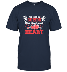 Teacher Valentine's Day Pre K Cupids Art Graphics Heart Love Men's T-Shirt