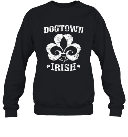 St. Louis Dogtown St. Patrick's Day Dogtown Irish STL Crewneck Sweatshirt Crewneck Sweatshirt / Black / S Crewneck Sweatshirt - trendytshirts1