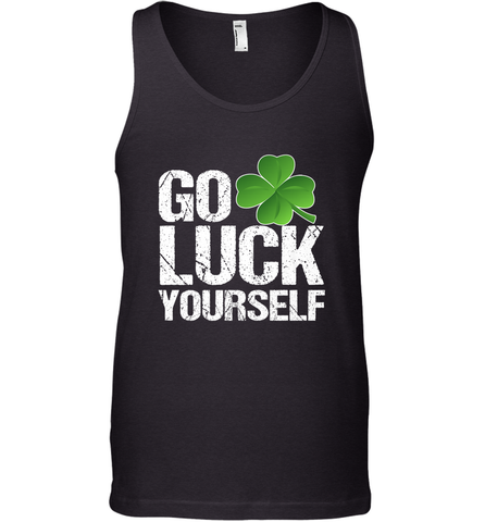 Go Luck Yourself TShirt St. Patrick's Day Men's Tank Top Men's Tank Top / Black / XS Men's Tank Top - trendytshirts1