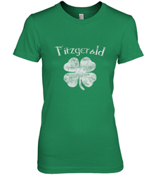 Vintage Fitzgerald Irish Shamrock St Patty's Day Women's Premium T-Shirt
