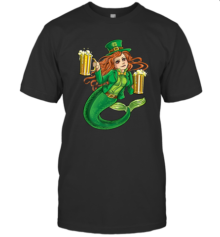 St Patricks Day Shirt Women Leprechaun Mermaid Girls Redhead Men's T-Shirt Men's T-Shirt / Black / S Men's T-Shirt - trendytshirts1