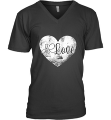 Love Valentines Day Heart Vintage Gift For Men Women Men's V-Neck Men's V-Neck - trendytshirts1