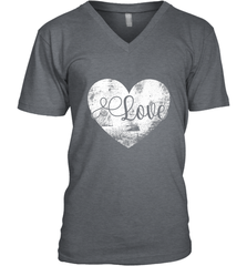 Love Valentines Day Heart Vintage Gift For Men Women Men's V-Neck Men's V-Neck - trendytshirts1